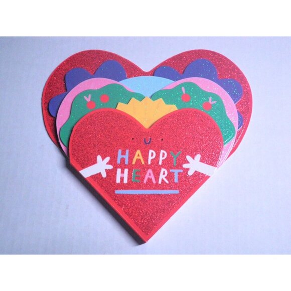 Happy Heart Board Book by Hannah Eliot Heart Shaped Glitter NEW - Picture 1 of 4